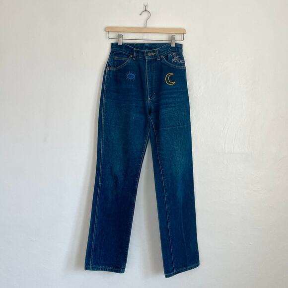 Lee – Vintage Custom Embroidered Straight Leg Jeans - Picture 1 of 8